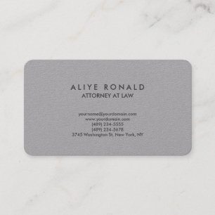 Grey Consultant Attorney Lawyer Modern Style Business Card