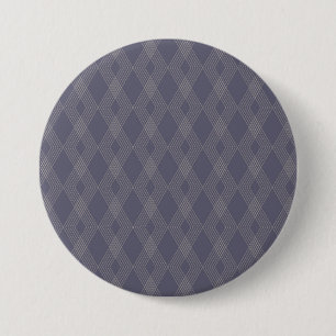 Grey, cool, trendy, simple, modern zig zag pattern 7.5 cm round badge