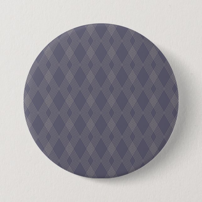Grey, cool, trendy, simple, modern zig zag pattern 7.5 cm round badge (Front)