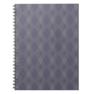 Grey, cool, trendy, simple, modern zig zag pattern notebook