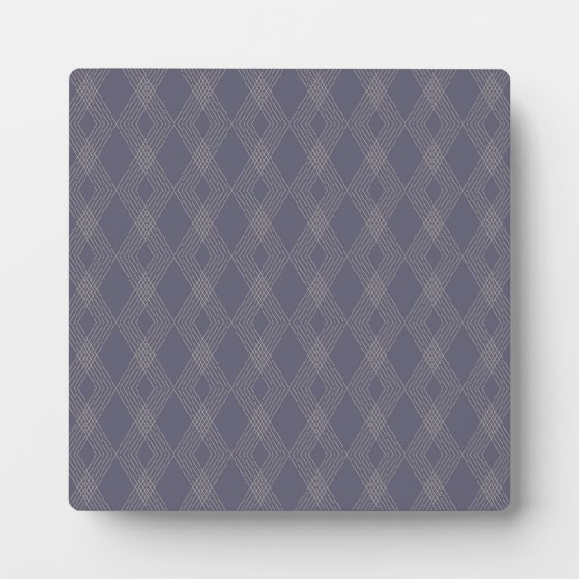 Grey, cool, trendy, simple, modern zig zag pattern plaque (Front)