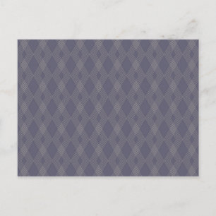 Grey, cool, trendy, simple, modern zig zag pattern postcard