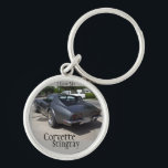 Grey Corvette Stingray Key Chain<br><div class="desc">That Corvette lover in your life will actually carry this classic Corvette key chain.</div>
