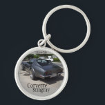 Grey Corvette Stingray Key Chain<br><div class="desc">That Corvette lover in your life will actually carry this classic Corvette key chain.</div>