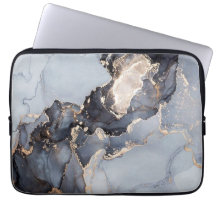 Grey Cosmic Laptop Bag with Stellar Galaxy Artwork