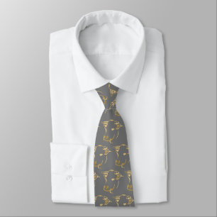 Grey Cows Head Pattern Tie