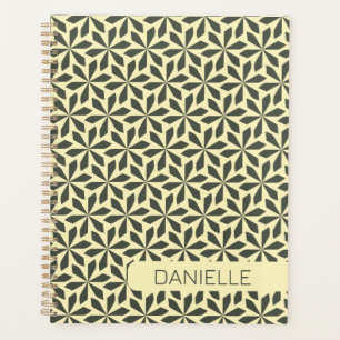 grey cream geometric design planner