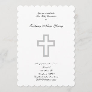 "Grey Cross" Invitations