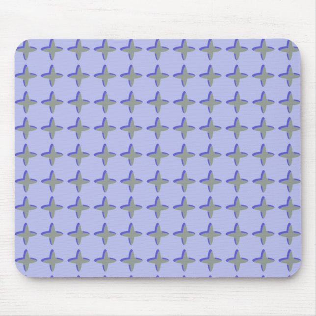 Grey Crosses Pattern Mouse Pad (Front)
