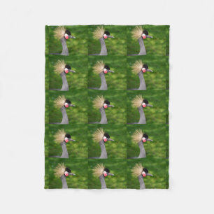 grey crowned crane couch personalise bedding fleece blanket