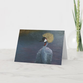 Grey Crowned Crane Greeting Card