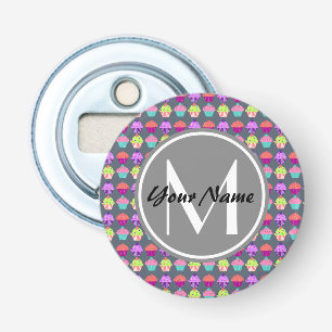 Grey Cupcakes, Personalised Name Monogram Bottle Opener