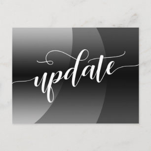 Grey Curves Postponed Wedding Update Notice Postcard