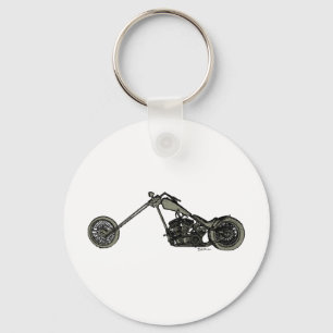Grey Custom Motorcycle Key Ring