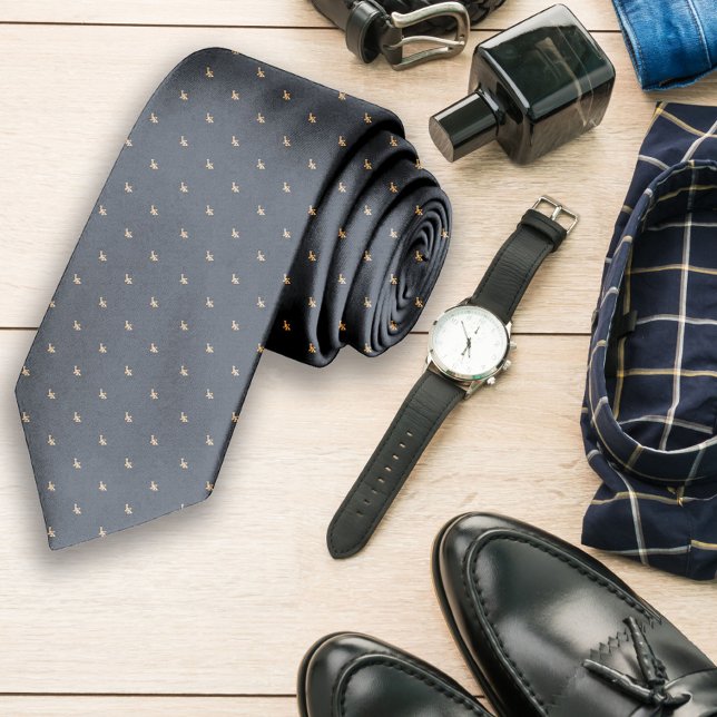 Grey Custom Name Monogram Quote  Tie (Creator Uploaded)