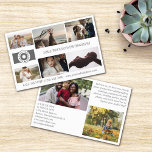Grey Custom Text Your Logo 8 Photos Collage Flyer<br><div class="desc">Elegant and clean marketing flyer for a professional photographer personalised with your photos, logo, contact information, and custom text. Add six photos to the cover, along with your logo, business name, and website and number. On the other side, add more contact info, two more photos, and a custom text about...</div>