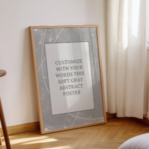 Grey Customise This Poster Abstract Wedding Sign