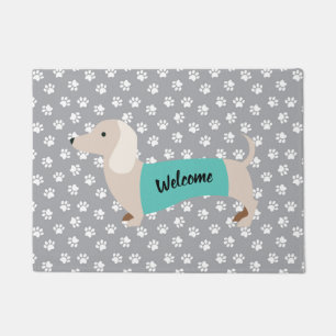 Grey Dachshund Door Mat House Warming Gift