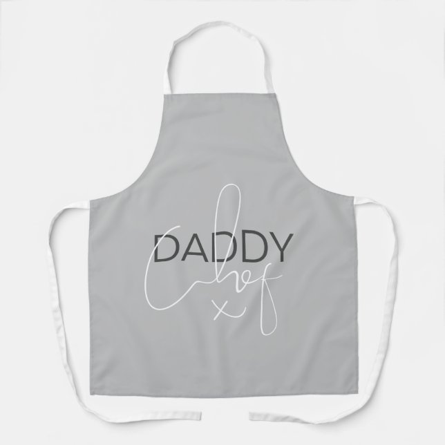 Grey Daddy Chef  Apron (Front)