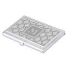 Grey Damask Pattern 1 with Monogram