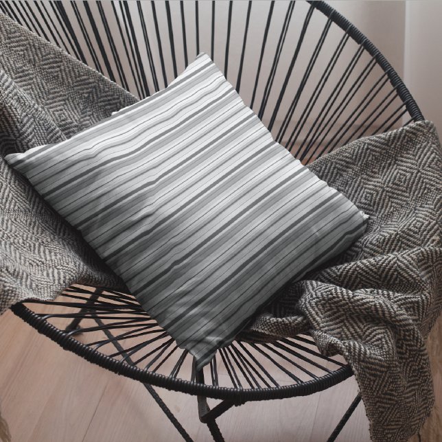 Grey Damask/Stripes Decorative Throw Pillow (Creator Uploaded)