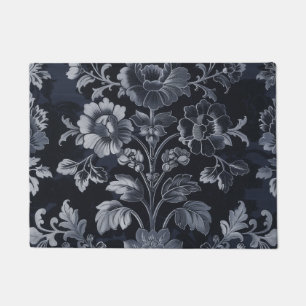 Grey Damask Vintage Inspired Doormat
