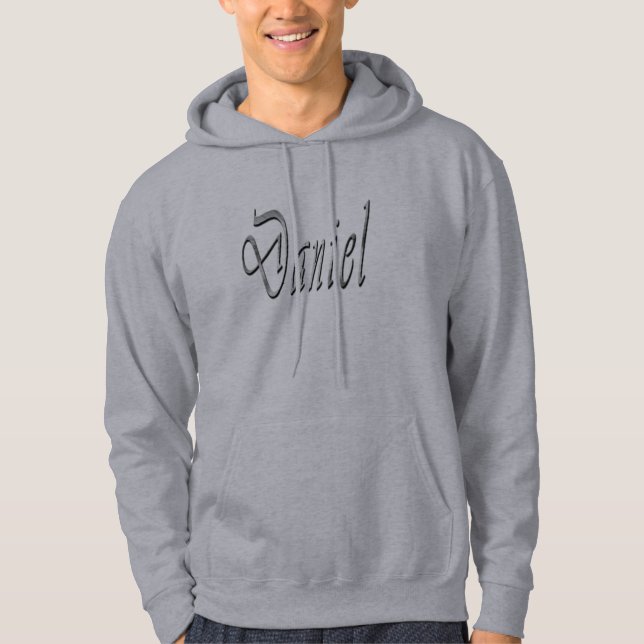 Grey Daniel Name,  Hoodie (Front)