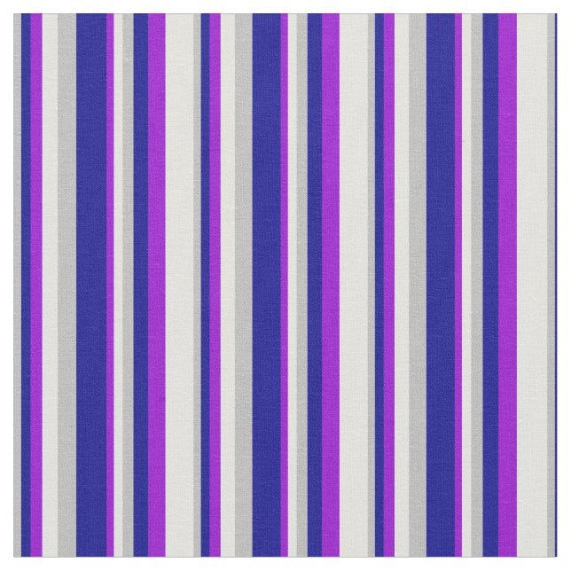 Grey, Dark Blue, Dark Violet & Light Cyan Coloured Fabric (Close Up)