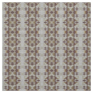 Grey Dark Brown Taupe Khaki Beige Ethnic Look Fabric