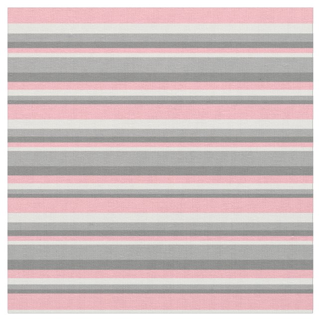 Grey, Dark Grey, Mint Cream & Light Pink Coloured Fabric (Close Up)