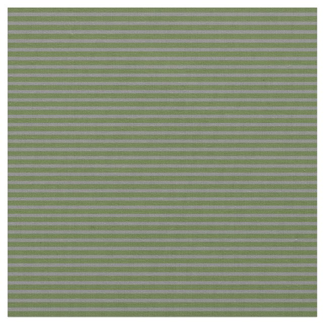 Grey & Dark Olive Green Pattern Fabric (Close Up)
