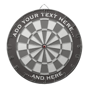 Grey Dartboard with custom text