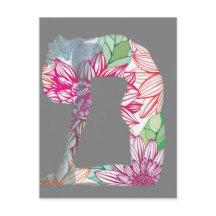 Grey Deco Floral Yoga Series