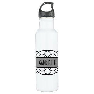 Grey Deco Flourish 710 Ml Water Bottle