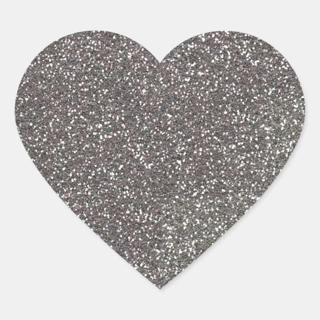 Grey Decor ready to customise Heart Sticker (Front)