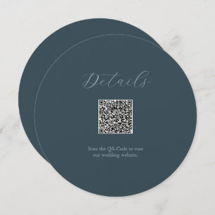 Grey Details QR code Card Stackable Invitations