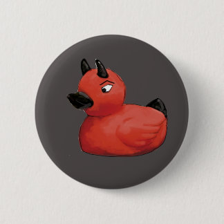 Grey Devil Duck Button