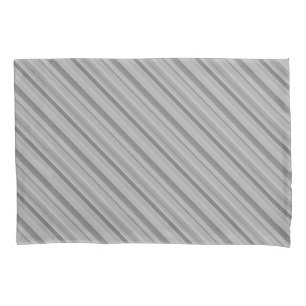 Grey diagonal stripes pillowcase