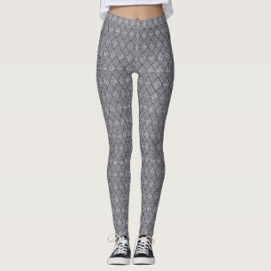 Grey Diamond Design Women's Leggings