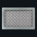Grey Diamond Plate Rectangular Belt Buckle<br><div class="desc">Grey Diamond Plate</div>