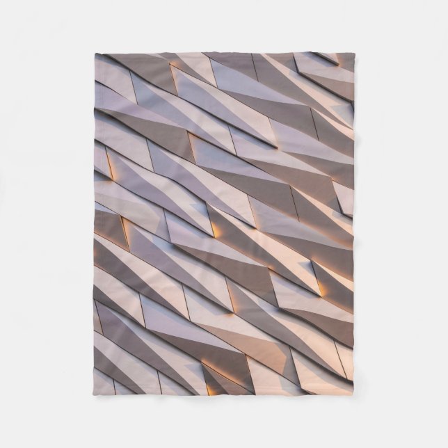 Grey digital fleece blanket (Front)