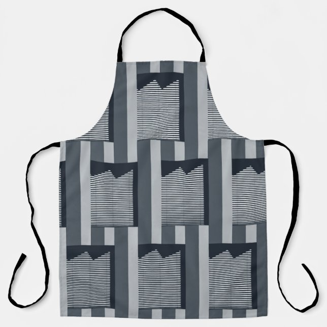 Grey digital wallpaper apron (Front)