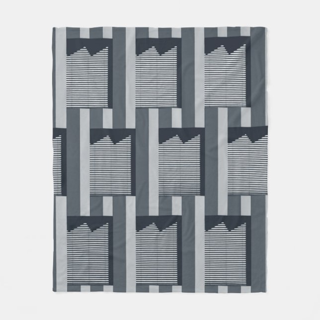 Grey digital wallpaper fleece blanket (Front)