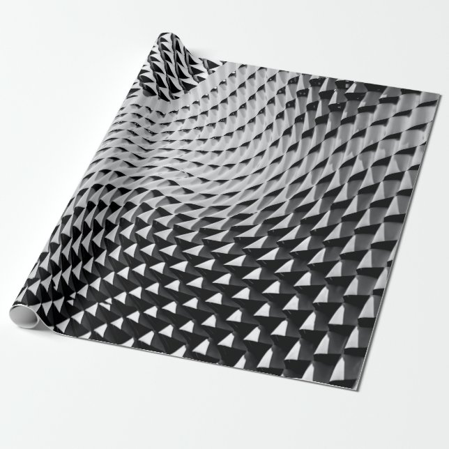 Grey digital wallpaper wrapping paper (Unrolled)
