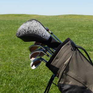 Grey disco mirror squares and sparkles golf head cover