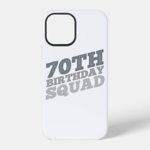 Grey Distressed 70th birthday squad iPhone 12 Case