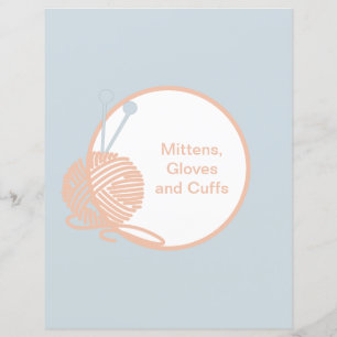 Grey Divider Page Knitting Pattern Binder Insert