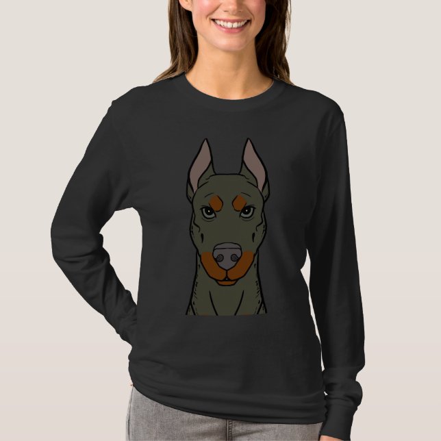 Grey Doberman T-Shirt (Front)