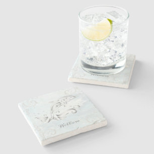 Grey Dolphin Personalised Stone Coaster