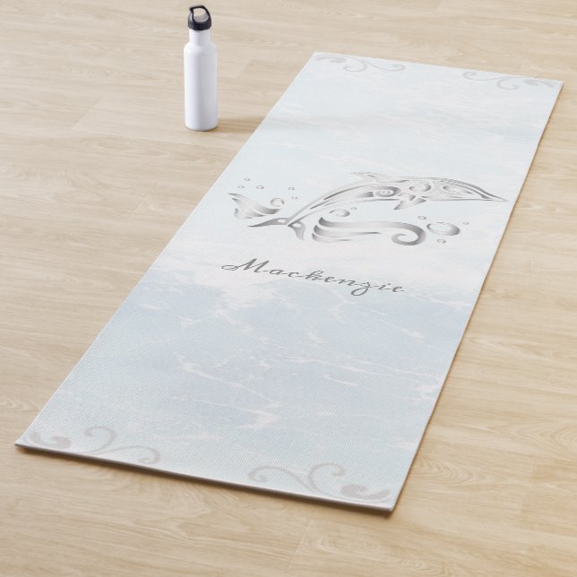 Grey Dolphin Personalised Yoga Mat (In Situ)